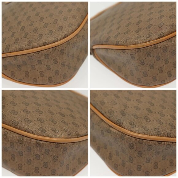 GUCCI Micro GG Supreme Shoulder Bag PVC Beige Gold Auth ki5912 - Picture 15 of 16